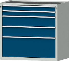 Schubladenschrank 3009 900x600mm, 5 SL,7035/5010 Produktbild