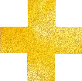 Stellplatzmarkierung Form "Kreuz" gelb selbstklebend Produktbild
