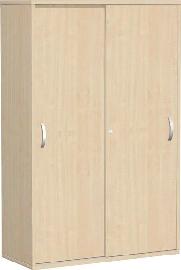 Schiebetürenschrank zu Büromöbelserie „Pro“, mit Mitteltrennwand Produktbild