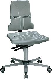 Bimos Arbeitsstuhl 9823-1000 Sintec 2 grau Sitzhöhe 430-580 mm mit Rollen Produktbild