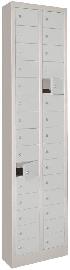 Kleinfachschrank m.SockelH1950xB460xT200 mm 2x15 Fächer RAL7035 Türen glatt Produktbild