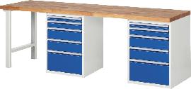 Werkbank Serie 7000, Tiefe 700 mm, 10 Schubladen Produktbild