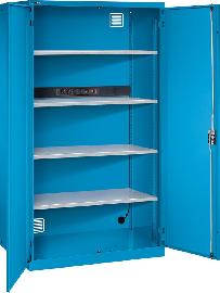 Akku-Ladeschrank mit Flügeltüren, mit Energieleiste 1x 5-fach (230 V) Produktbild