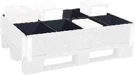 Paletteneinteilungs-Set für B800xT1200 mm 1 Längs-,3 Querteiler Produktbild