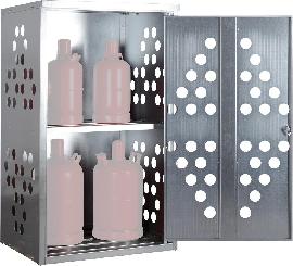 Kleingasflaschenschrank, Seitenwände und Türen gelocht Produktbild