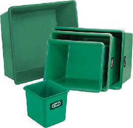 Rechteckbehälter, Weithalsflaschen, Fässer