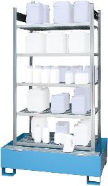 Kleingebinde-Gefahrstoffregale mit lackierter Standwanne Produktbild