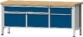 Kombiwerkbank 2000 mm 50 mm Mod. 280 V RAL 7035/5010 Produktbild
