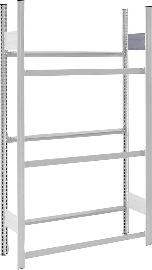 Grundregal m.6 Traversen für Getränkekisten 1750x335x1060RAL7035 Produktbild