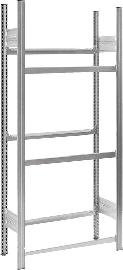 Grundregal m.6 Traversen für Getränkekisten 1750x335x810verz. Produktbild
