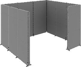 Akustikraum B3730 x T3230 x H 2500 mmRAL 7037 Produktbild