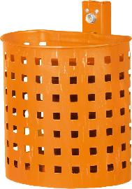 Abfallbeh.20 l halbrund orange Quadratloch Produktbild