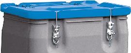Mobil-Box 250 l Box grau / Deckel blau Produktbild