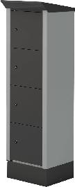 E-Bike Ladestation 600x500x2095/2000mm Kaßierschloß Safe-O-Mat RAL 7035/Grau metallic Produktbild