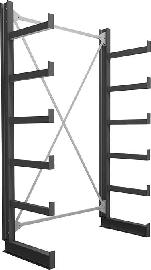 1 Feld/2 Ständer Tragkr. /Arm 200kg Ständerlast/Seite 1000 kgStänderprofil: IPE 100 Produktbild