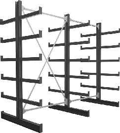 2 Felder/3 Ständer Tragkr. /Arm 200kg Ständerlast/Seite 1000 kgStänderprofil: IPE 100 Produktbild