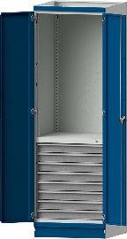 Leergehäuse Modell 101 B715xT720xH2200mm RAL 7035/5012 mit Türen Schubladenblock NH 720mm Produktbild