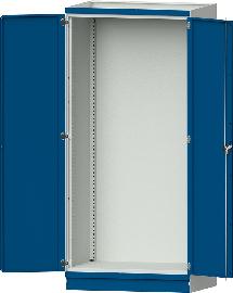 Leergehäuse Modell 100 B1015xT720xH2200mm RAL 7035/5012 mit Türen Produktbild