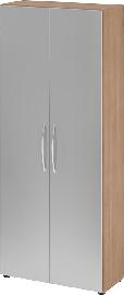 Schrank 4100 BM, 5 OH K: Nussbaum / F: Silber 80x34,6x188 cm (BxTxH) Produktbild