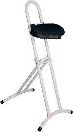 Stehhilfe Mod. 3680 klappbar, lichtgrau bis 80 kg, Sitz PU Sitzhöhe 610-860 mm Produktbild