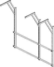 Tischaufbau m4p 3 Säulen, 1685 breit Produktbild