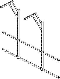 Tischaufbau m4p 2 Säulen, 2030 breit Produktbild