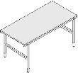 Höheneinstellbarer Pack- und Arbeitstisch (stufenlos höhenverstellbar 690–960 mm) Produktbild
