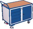 Tischwagen mit Stahlschrank und Schubladenschrank Produktbild