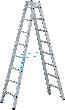 Stehleiter Coni B 2x8 Sprossen Leiterlänge 2,34 m Arbeitshöhe 3,55 m ZARGES Produktbild