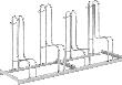Fahrrad-Standparker einseitig, verzinkt L 1400 mm, 4 Plätze Produktbild