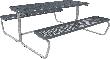 Bank-Tisch-Kombination PALMA, Drahtgitter Nutzbreite 1770mm DB 703 Produktbild