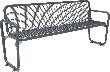 Parkbank PAMPLONA Drahtgitter DB 703 B1896xT546xH875 mm mit Rücken-,Armlehne Produktbild