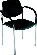 Besucherstuhl STYL mit Armlehnen, Gestell chrom Produktbild