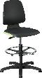 Bimos Arbeitsstuhl Labsit 3, K-Leder grün Sitzhöhe 520-770 mm Produktbild