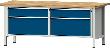 Kastenwerkbank Serie VX, Modell 205 VX, lichtgrau/enzianblau Produktbild