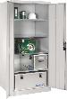 Büro-Flügeltürenschrank (RAL 7035/7035) mit 4 verstellbaren Einlegeböden Produktbild