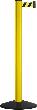 Sperrgurtpfosten, Pfosten gelb, Gurt schwarz-gelb Produktbild