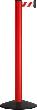 Sperrgurtpfosten, Pfosten rot, Gurt rot-weiß Produktbild