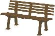 Gartenbank SYLT 3-Sitzer Länge 1500 mm braun Blome Produktbild