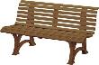 Gartenbank HELGOLAND 3-Sitzer Länge 1500 mm braun Blome Produktbild
