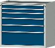 Schubladenschrank 3004 900x600mm, 6 SL,7035/5010 Produktbild