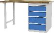 Reihenwerkbank, mit Schubladenschrank Produktbild