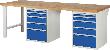 Werkbank Serie 7000, Tiefe 900 mm, 10 Schubladen Produktbild