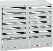 Schubladenschrank, 900x1000x500 mm, Schubladen 12x 100/2x 200 mm Produktbild