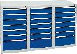 Schubladenschrank 21 SL 900x1500x500 mm grau/blau Produktbild