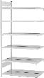 Anbauregal zerlegt HKA 20610 DA, 6 Böden 2000x600x1000mm lichtgrau Produktbild
