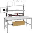 Verpackungstisch OK-V5 B1685xT800xH718-1018 mm manuell verstellbar Tischplatte Melamin Produktbild