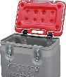 Mobil-Box 250 l Box grau / Deckel rot Produktbild