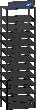 UNION C-Teile Modulturm2 11 Böden schräg RAL 7016 UNION Beschriftungsschild Produktbild