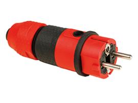 Kunststoffstecker SchukoUltra II rot/schwarz Produktbild